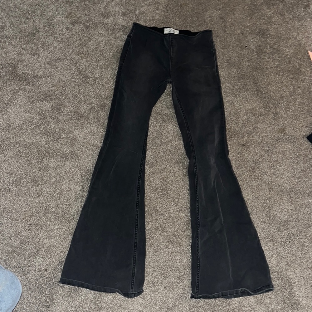 Grey freepeople bell flare jeans